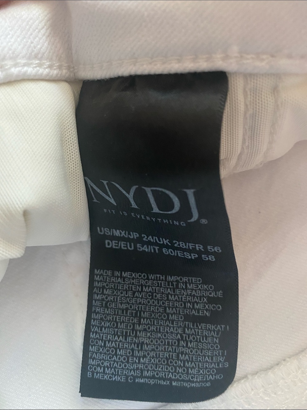 Curves 360 by NYDJ size 24 SHORT white ankle pants - Picture 5 of 8